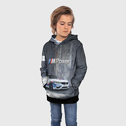 Толстовка-худи детская BMW M4 GT4 - racing team - motorsport, цвет: 3D-черный — фото 2
