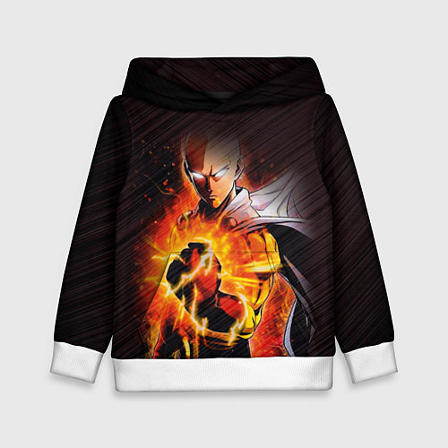 Детская толстовка One Punch-Man-красный кулак / 3D-Белый – фото 1