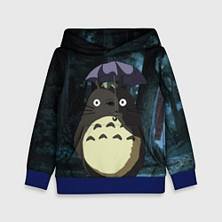 Толстовка-худи детская Totoro in rain forest, цвет: 3D-синий