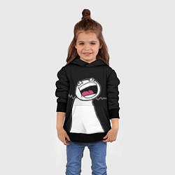 Толстовка-худи детская Йолло - Мемные стикеры, цвет: 3D-черный — фото 2