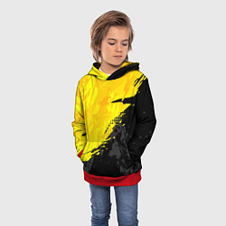 Толстовка-худи детская Black and yellow, цвет: 3D-красный — фото 2