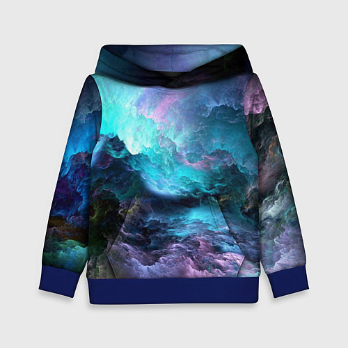 Детская толстовка Спящий космос / 3D-Синий – фото 1