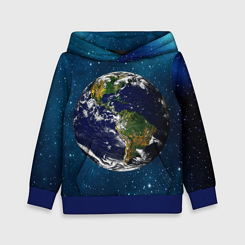 Детская толстовка Планета Земля / 3D-Синий – фото 1