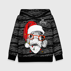 Детская толстовка Be merry, fish, Santa Claus