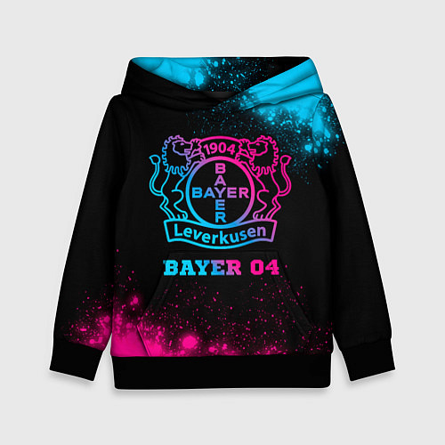 Детская толстовка Bayer 04 - neon gradient / 3D-Черный – фото 1