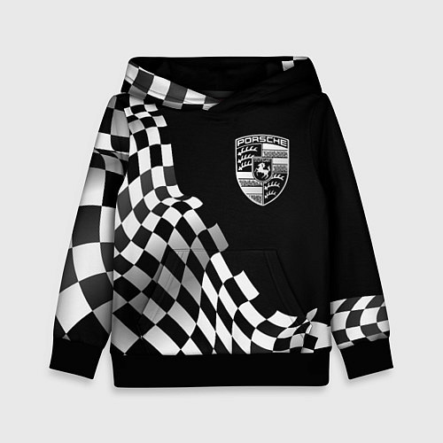 Детская толстовка Porsche racing flag / 3D-Черный – фото 1