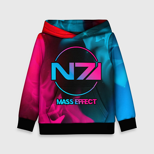 Детская толстовка Mass Effect - neon gradient / 3D-Черный – фото 1