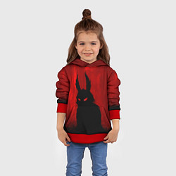 Толстовка-худи детская Evil Rabbit, цвет: 3D-красный — фото 2