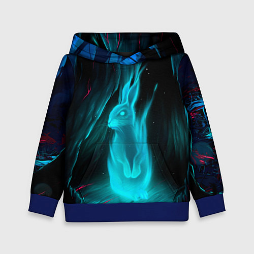Детская толстовка Дух кролика / 3D-Синий – фото 1