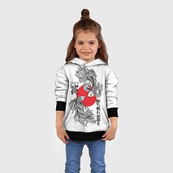 Толстовка-худи детская Истребители демонов - бойцовые петушки, цвет: 3D-черный — фото 2