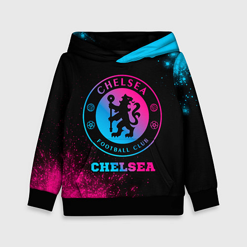 Детская толстовка Chelsea - neon gradient / 3D-Черный – фото 1