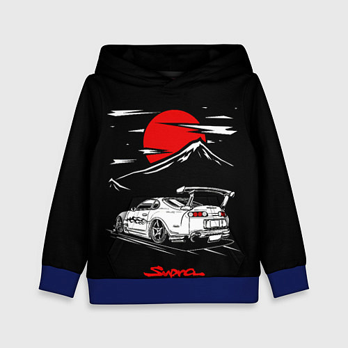 Детская толстовка Тойота супра - JDM Style / 3D-Синий – фото 1