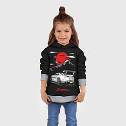 Толстовка-худи детская Тойота супра - JDM Style, цвет: 3D-меланж — фото 2