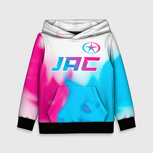 Детская толстовка JAC neon gradient style: символ сверху / 3D-Черный – фото 1