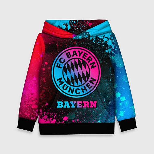 Детская толстовка Bayern - neon gradient / 3D-Черный – фото 1