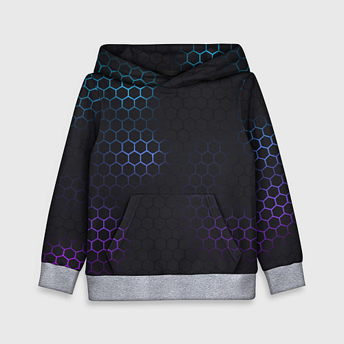 Детская толстовка Броня из стали градиент / 3D-Меланж – фото 1