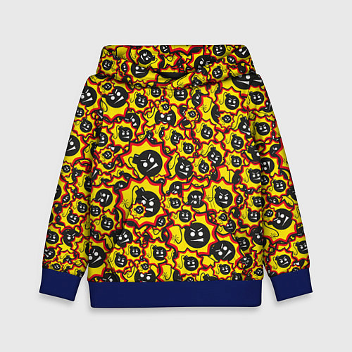 Детская толстовка Serious Sam logo pattern / 3D-Синий – фото 1