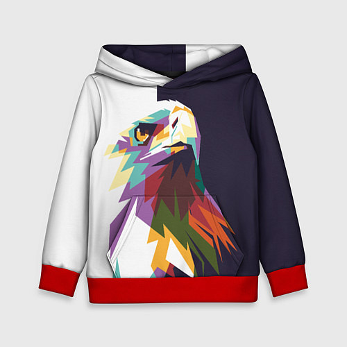 Детская толстовка Орел-птица гордая / 3D-Красный – фото 1