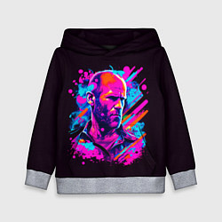 Толстовка-худи детская Jason Statham - pop art, цвет: 3D-меланж