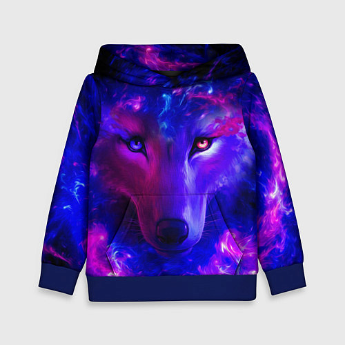Детская толстовка Волшебный звездный волк / 3D-Синий – фото 1