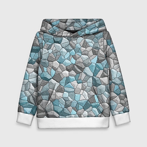 Детская толстовка Мозаика из цветных камней / 3D-Белый – фото 1