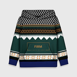 Толстовка-худи детская FIRM как свитер из 90х, цвет: 3D-синий