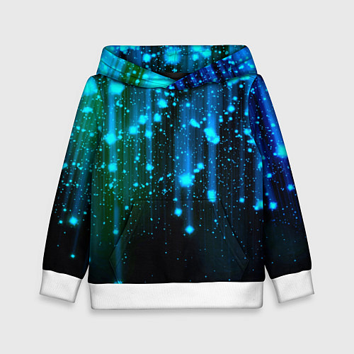 Детская толстовка Space - starfall / 3D-Белый – фото 1