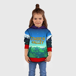 Толстовка-худи детская Горы Stardew Valley, цвет: 3D-красный — фото 2
