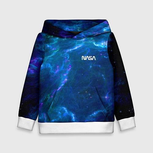 Детская толстовка Бескрайний космос - Nasa / 3D-Белый – фото 1