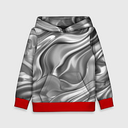 Толстовка-худи детская Плавленное серебро, цвет: 3D-красный