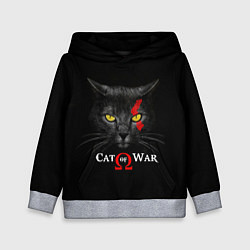 Толстовка-худи детская Cat of war collab, цвет: 3D-меланж