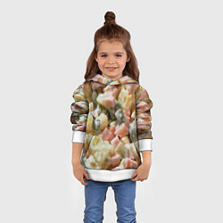 Толстовка-худи детская Салат оливье, цвет: 3D-белый — фото 2