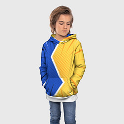 Толстовка-худи детская Желто-синяя молния, цвет: 3D-белый — фото 2