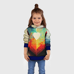 Толстовка-худи детская Your heart, цвет: 3D-синий — фото 2