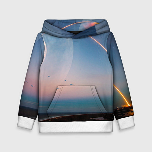 Детская толстовка Космос и планeты / 3D-Белый – фото 1