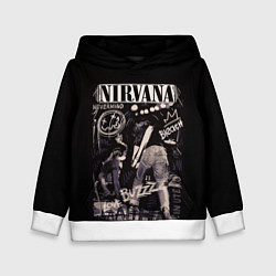 Толстовка-худи детская Nirvana bleach, цвет: 3D-белый