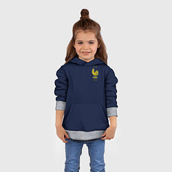 Толстовка-худи детская Форма сборной Франции ЧМ 2022, цвет: 3D-меланж — фото 2