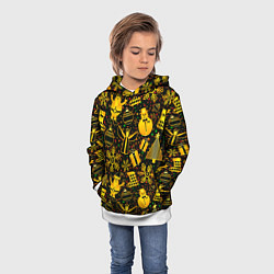 Толстовка-худи детская New Year toys, цвет: 3D-белый — фото 2