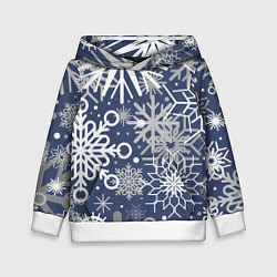 Толстовка-худи детская Волшебный снегопад, цвет: 3D-белый
