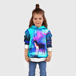 Толстовка-худи детская Благородный олень, цвет: 3D-белый — фото 2