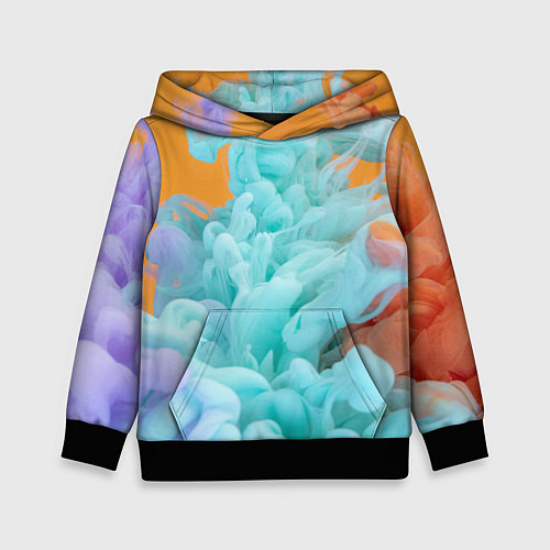 Детская толстовка Красочный и разноцветный дым / 3D-Черный – фото 1