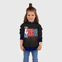 Толстовка-худи детская NBA - logo, цвет: 3D-синий — фото 2