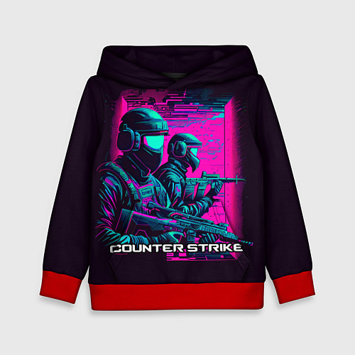 Детская толстовка Cs Go neon / 3D-Красный – фото 1