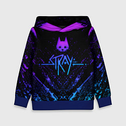 Толстовка-худи детская Stray neon paint splashes, цвет: 3D-синий