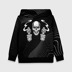 Детская толстовка Череп с пистолетами