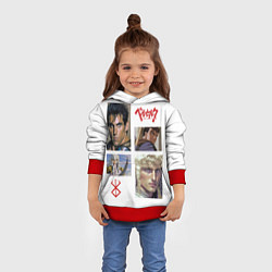 Толстовка-худи детская Оуэн Уилсон и Бен Стиллер в аниме Берсерк, цвет: 3D-красный — фото 2