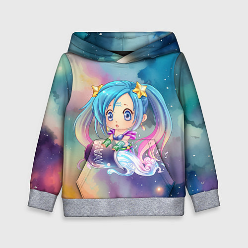 Детская толстовка Чиби Водолей / 3D-Меланж – фото 1