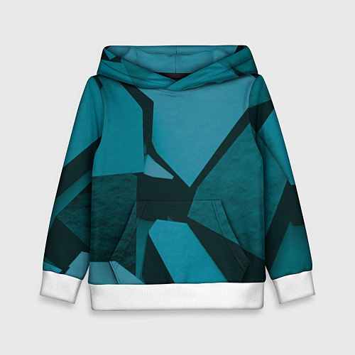Детская толстовка Синие камни / 3D-Белый – фото 1