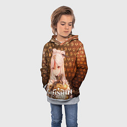 Толстовка-худи детская Нин Гуан элементали, цвет: 3D-меланж — фото 2