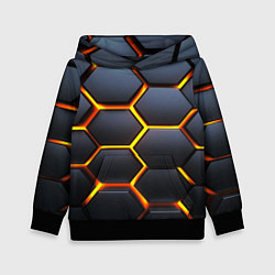 Толстовка-худи детская Плиты брони, цвет: 3D-черный